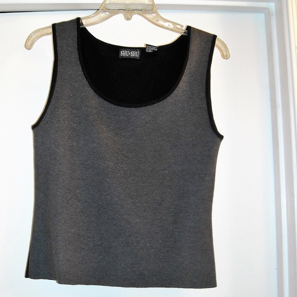 SHU SHU BLACK & GRAY LARGE VEST